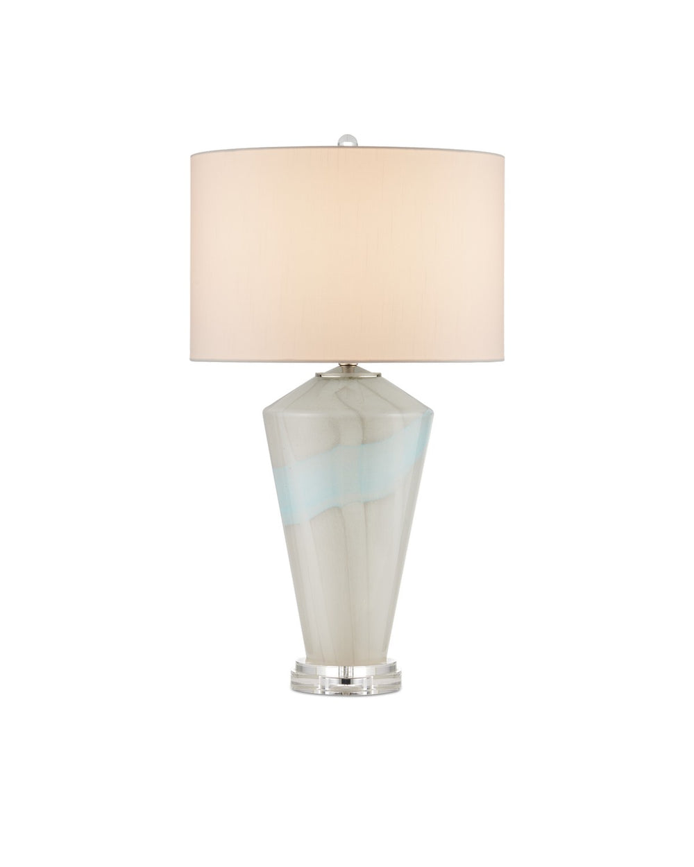 Currey and Company - One Light Table Lamp - Floating Cloud - Pale Gray/Light Blue/Clear- Union Lighting Luminaires Decor