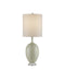 Currey and Company - One Light Table Lamp - Verdure Collection - Green/Off-White/Clear/Satin Nickel- Union Lighting Luminaires Decor