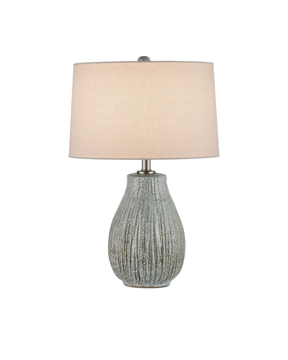 Currey and Company - One Light Table Lamp - Fidella - Reactive Black & White/Brushed Nickel- Union Lighting Luminaires Decor