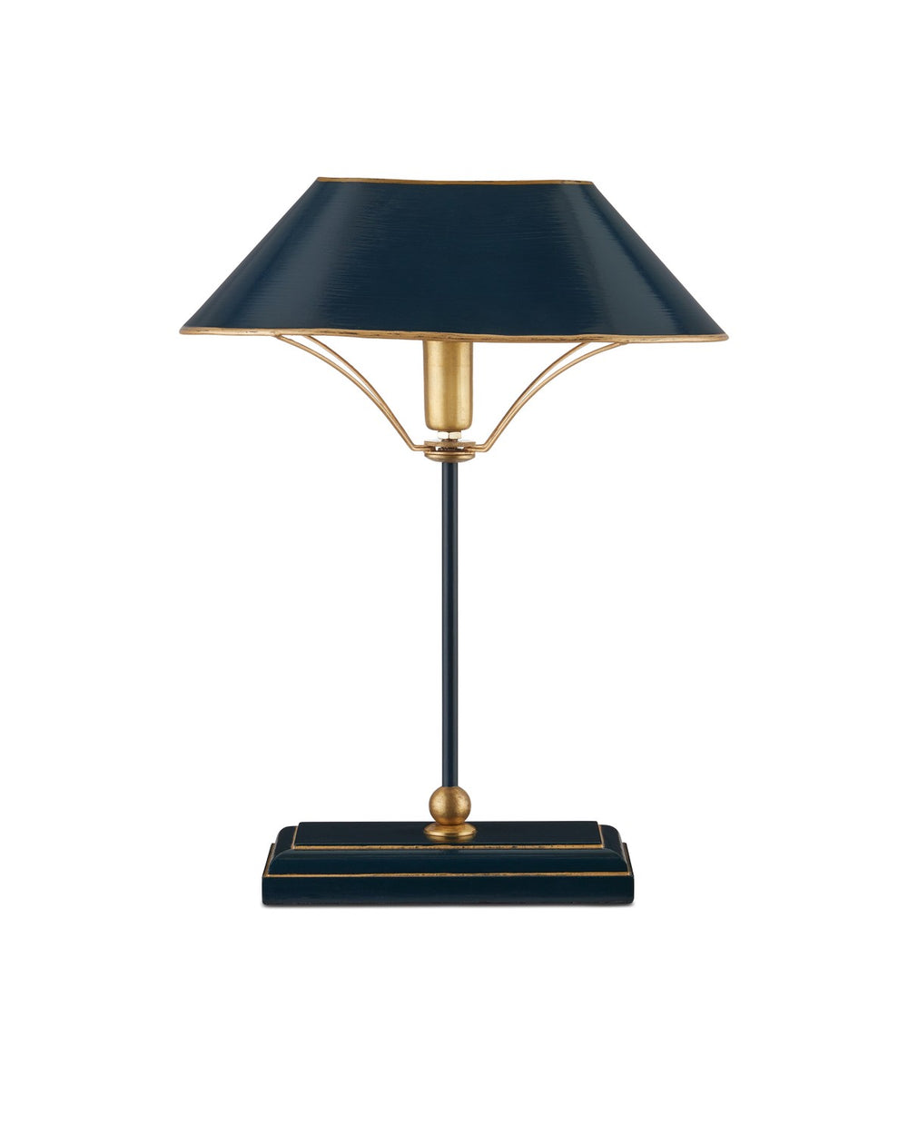 Currey and Company - One Light Table Lamp - Daphne Collection - Navy/Gold- Union Lighting Luminaires Decor
