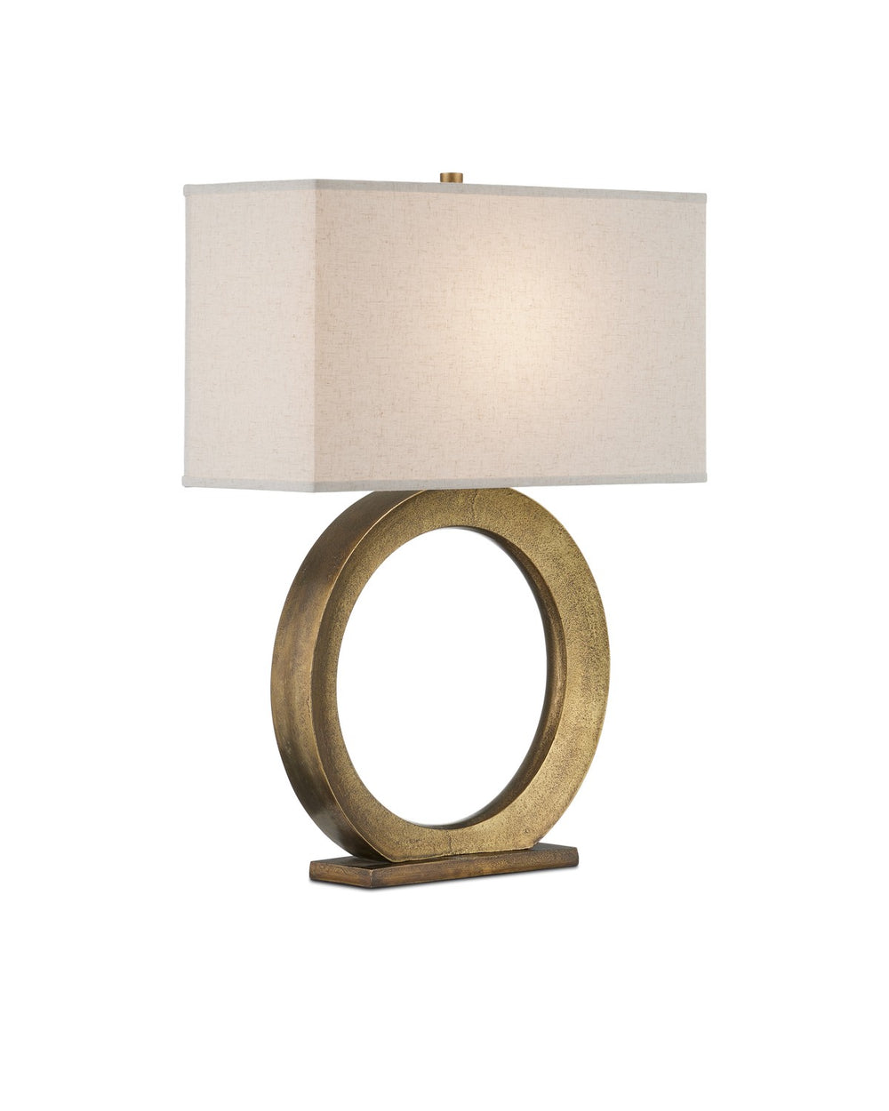 Currey and Company - One Light Table Lamp - Cercle - Dark Antique Brass- Union Lighting Luminaires Decor