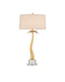 Currey and Company - Two Light Table Lamp - Mazari - Contemporary Gold Leaf/Clear- Union Lighting Luminaires Decor