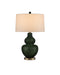 Currey and Company - One Light Table Lamp - Kinnaird - Moss Green/Antique Brass- Union Lighting Luminaires Decor