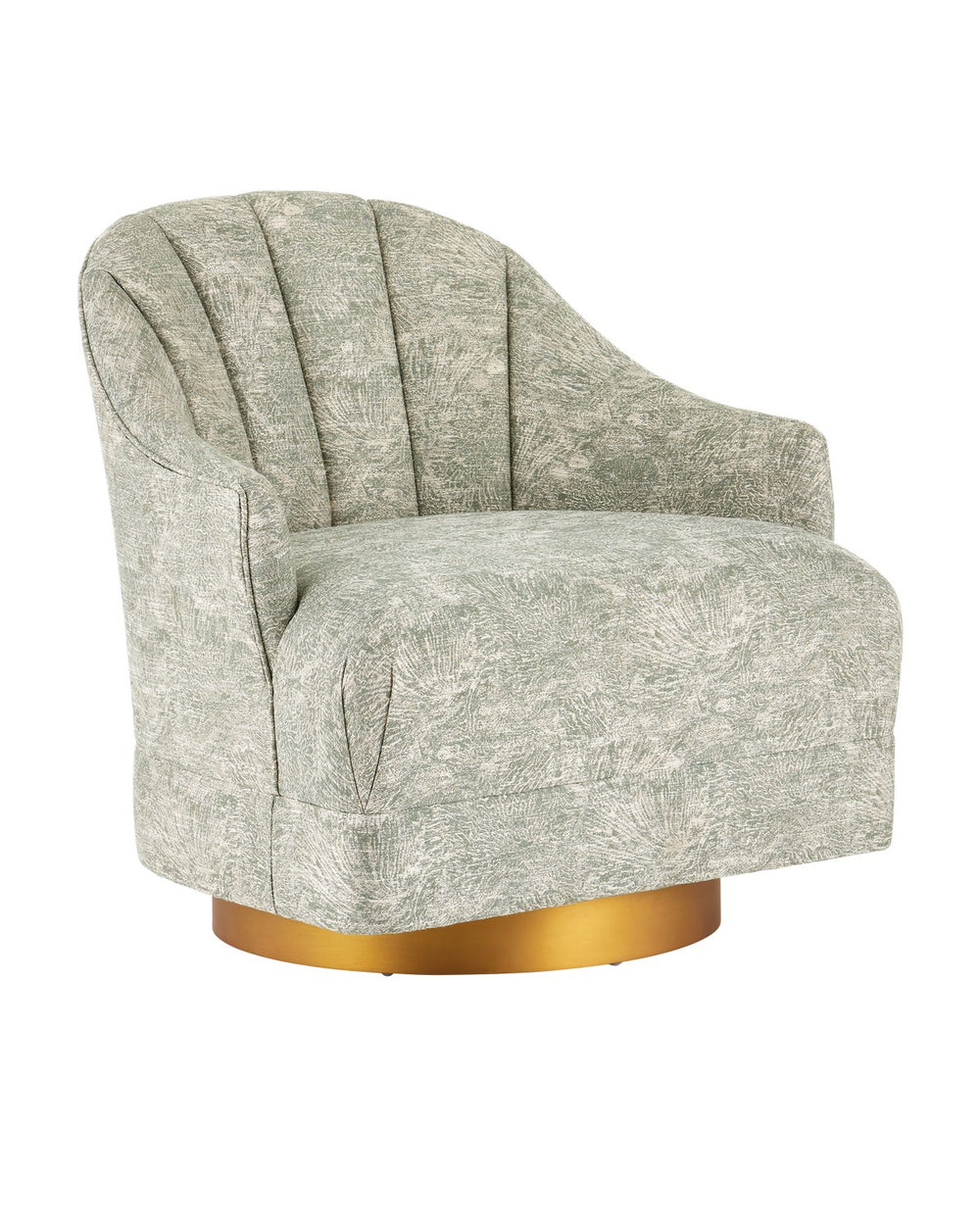 Currey and Company - Chair - Inga Collection - Brushed Brass- Union Lighting Luminaires Decor