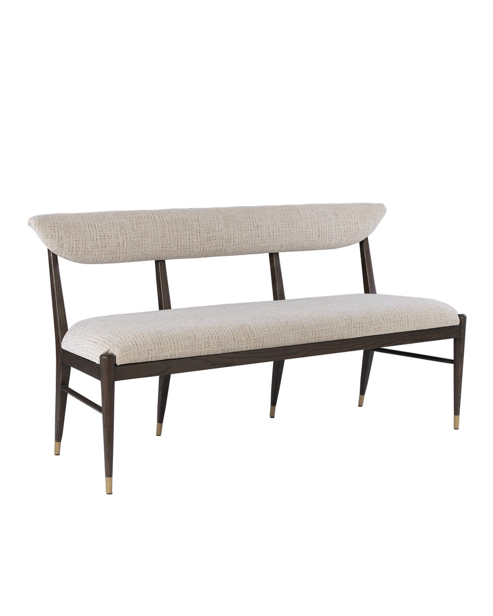 Currey and Company - Coffee Bench - Arlan Collection - Coffee Brown/Antique Brass- Union Lighting Luminaires Decor