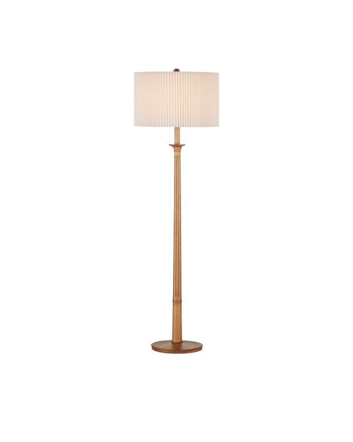 Currey and Company - One Light Floor Lamp - Mitford - Natural- Union Lighting Luminaires Decor