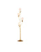 Currey and Company - Four Light Floor Lamp - Rossville - Contemporary Gold Leaf/Frosted White- Union Lighting Luminaires Decor