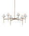 Currey and Company - Six Light Chandelier - Etiquette Collection - Antique Brass/White- Union Lighting Luminaires Decor
