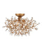 Currey and Company - Five Light Semi-Flush Mount - Crystal Bud Collection - Clear/Brass- Union Lighting Luminaires Decor