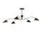 Currey and Company - Five Light Chandelier - Serpa Collection - French Black/Gold Leaf- Union Lighting Luminaires Decor