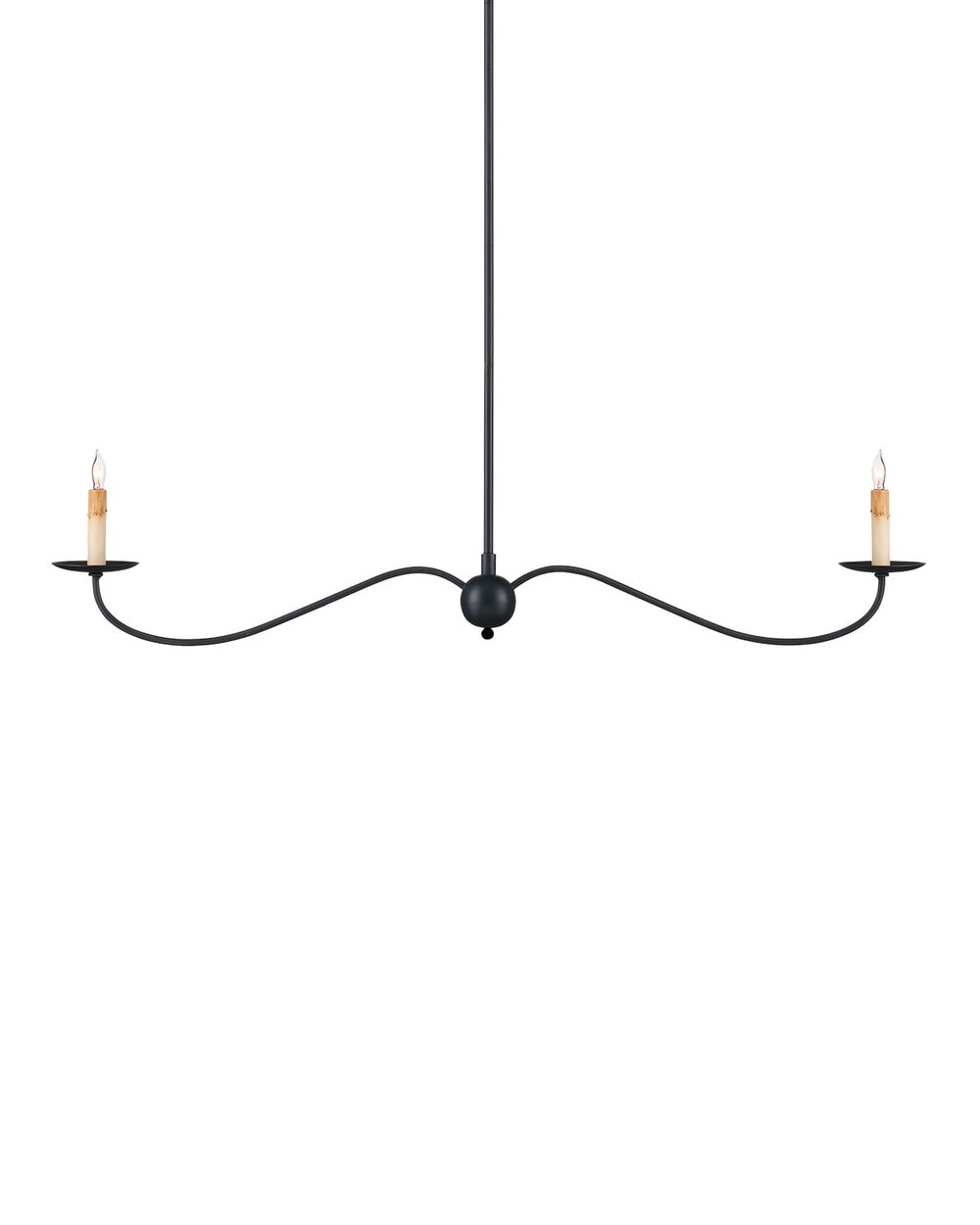 Currey and Company - Two Light Chandelier - Saxon - Zanzibar Black- Union Lighting Luminaires Decor