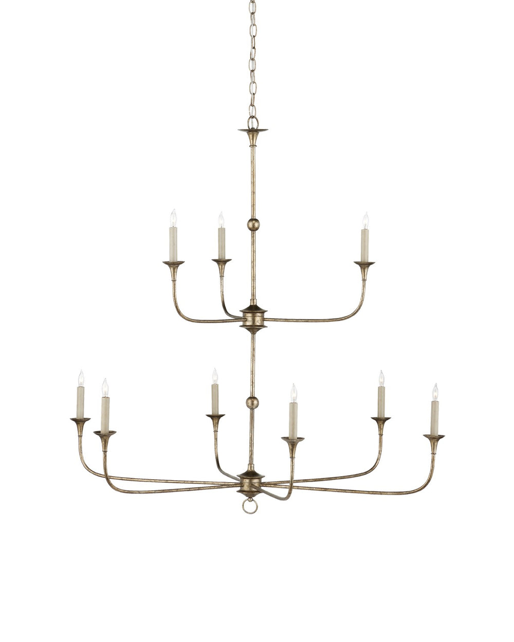 Currey and Company - Nine Light Chandelier - Nottaway - Pyrite Bronze- Union Lighting Luminaires Decor