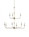 Currey and Company - Nine Light Chandelier - Nottaway - Pyrite Bronze- Union Lighting Luminaires Decor