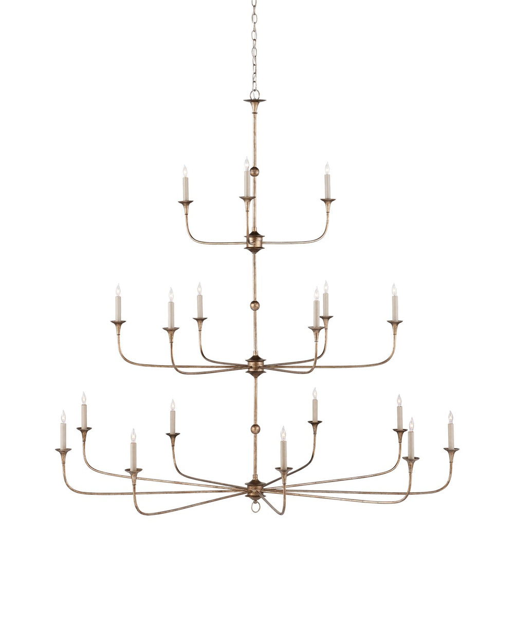 Currey and Company - 18 Light Chandelier - Nottaway - Pyrite Bronze- Union Lighting Luminaires Decor