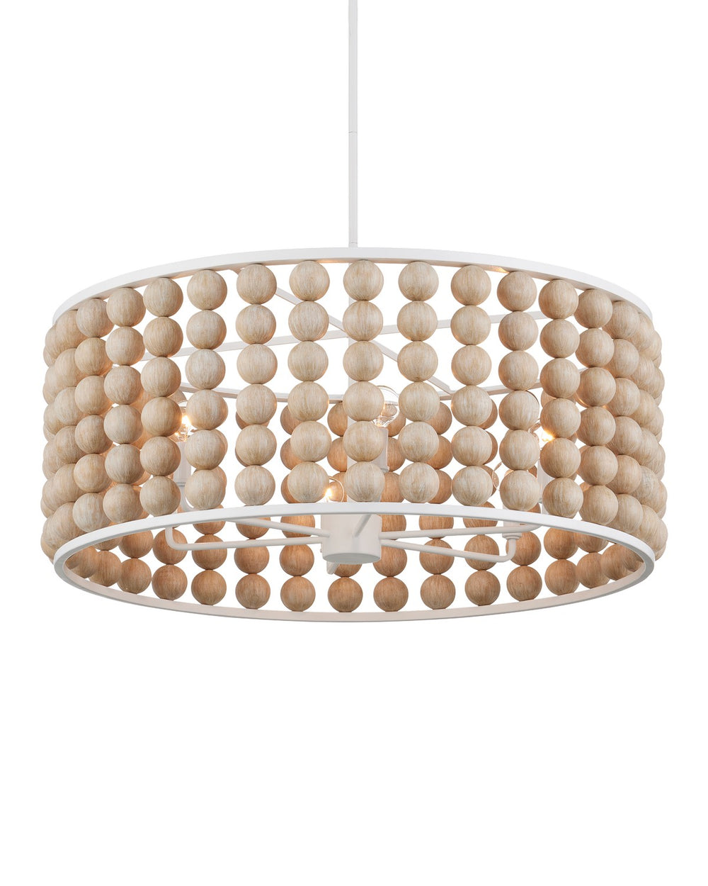 Currey and Company - Six Light Chandelier - Holcroft - Sandstone/Sugar White- Union Lighting Luminaires Decor