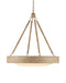 Currey and Company - One Light Chandelier - Hopscotch - Natural/Frosted White/Beige/Sugar White- Union Lighting Luminaires Decor
