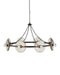 Currey and Company - Eight Light Chandelier - Circumstellar - Black Iron/Clear- Union Lighting Luminaires Decor