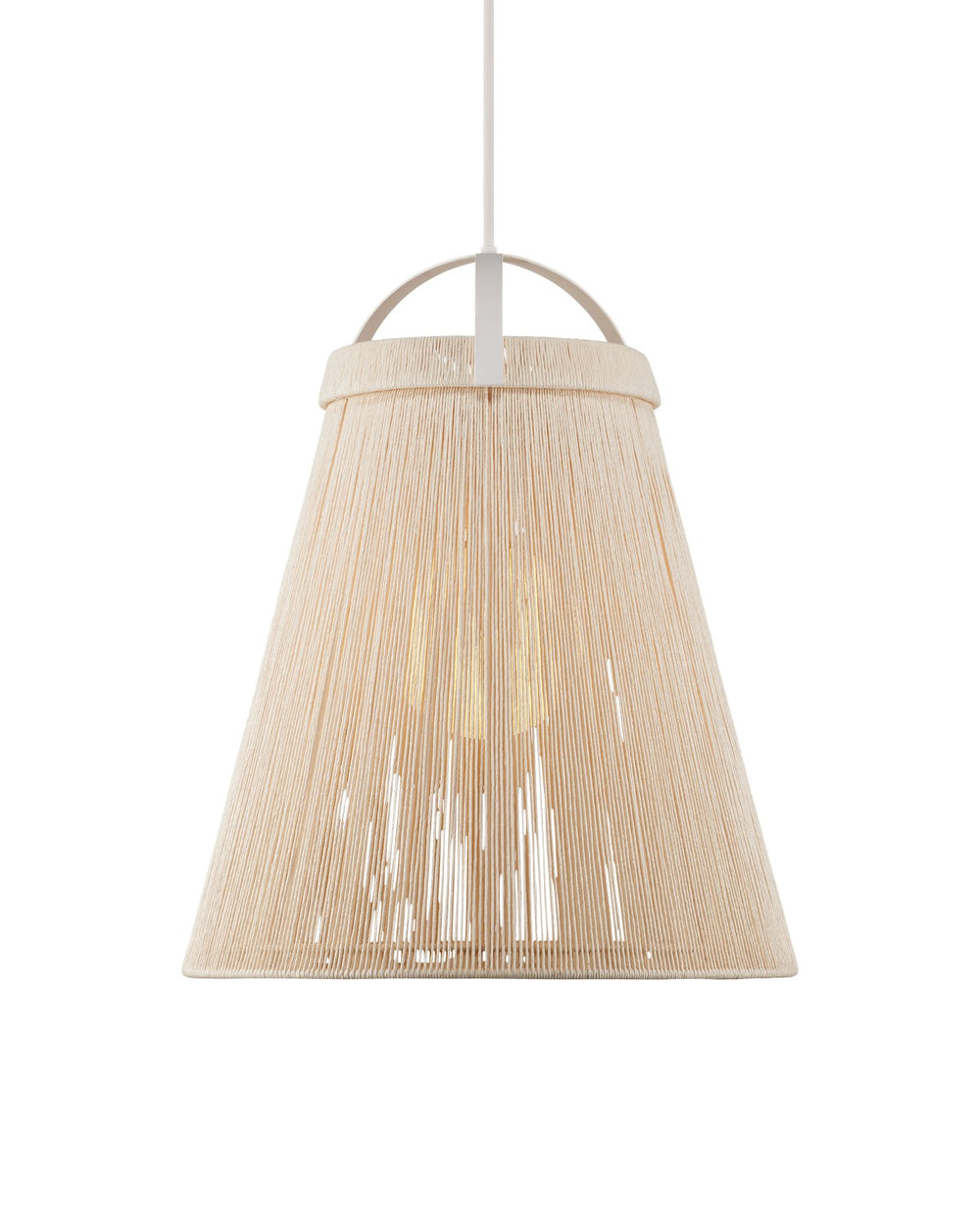 Currey and Company - One Light Pendant - Parnell Collection - White/Gesso White/Frosted White- Union Lighting Luminaires Decor