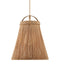 Currey and Company - One Light Pendant - Parnell Collection - Natural/Beige/Frosted White- Union Lighting Luminaires Decor
