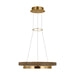 Visual Comfort Modern - LED Chandelier - Grace - Natural Brass/ Weathered Oak- Union Lighting Luminaires Decor