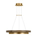 Visual Comfort Modern - LED Chandelier - Grace - Natural Brass/ Weathered Oak- Union Lighting Luminaires Decor