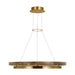 Visual Comfort Modern - LED Chandelier - Grace - Natural Brass/ Weathered Oak- Union Lighting Luminaires Decor