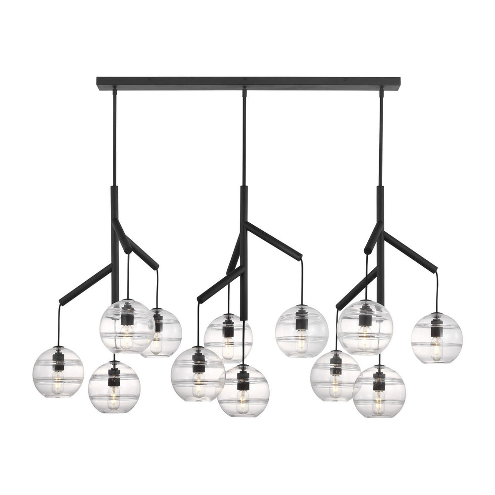 Visual Comfort Modern - 12 Light Chandelier - Sedona - Nightshade Black- Union Lighting Luminaires Decor