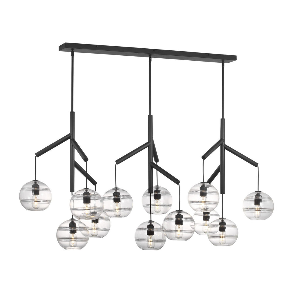 Visual Comfort Modern - LED Chandelier - Sedona - Nightshade Black- Union Lighting Luminaires Decor