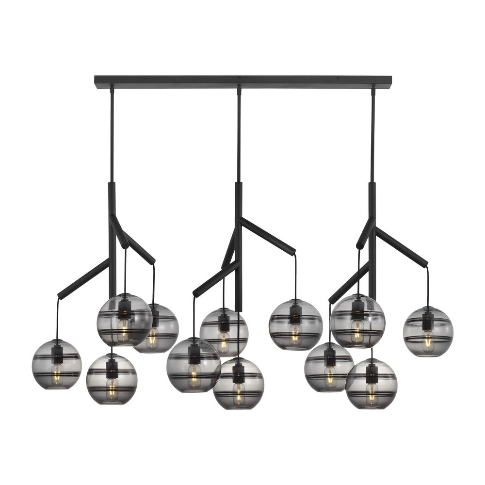 Visual Comfort Modern - LED Chandelier - Sedona - Nightshade Black- Union Lighting Luminaires Decor