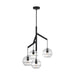 Visual Comfort Modern - Four Light Chandelier - Sedona - Nightshade Black- Union Lighting Luminaires Decor