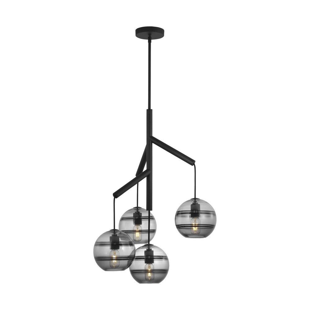 Visual Comfort Modern - LED Chandelier - Sedona - Nightshade Black- Union Lighting Luminaires Decor