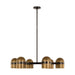 Visual Comfort Modern - LED Chandelier - Octavia - Blackened Bronze/Bright Worn Brass- Union Lighting Luminaires Decor