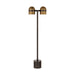 Visual Comfort Modern - LED Floor Lamp - Octavia - Blackened Bronze/Bright Worn Brass- Union Lighting Luminaires Decor