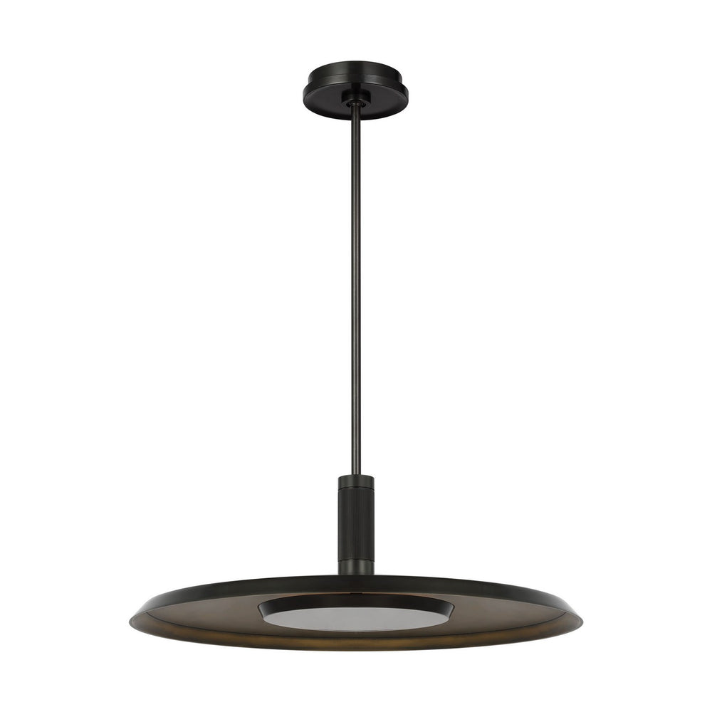 Visual Comfort Modern - LED Pendant - Saucer - Dark Bronze/Darkened Brass- Union Lighting Luminaires Decor
