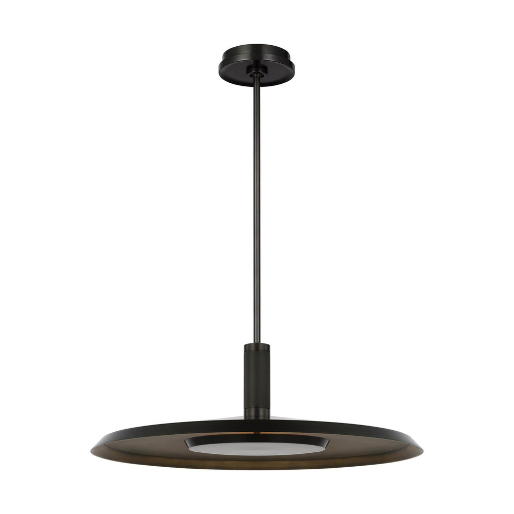Visual Comfort Modern - LED Pendant - Saucer - Dark Bronze/Darkened Brass- Union Lighting Luminaires Decor