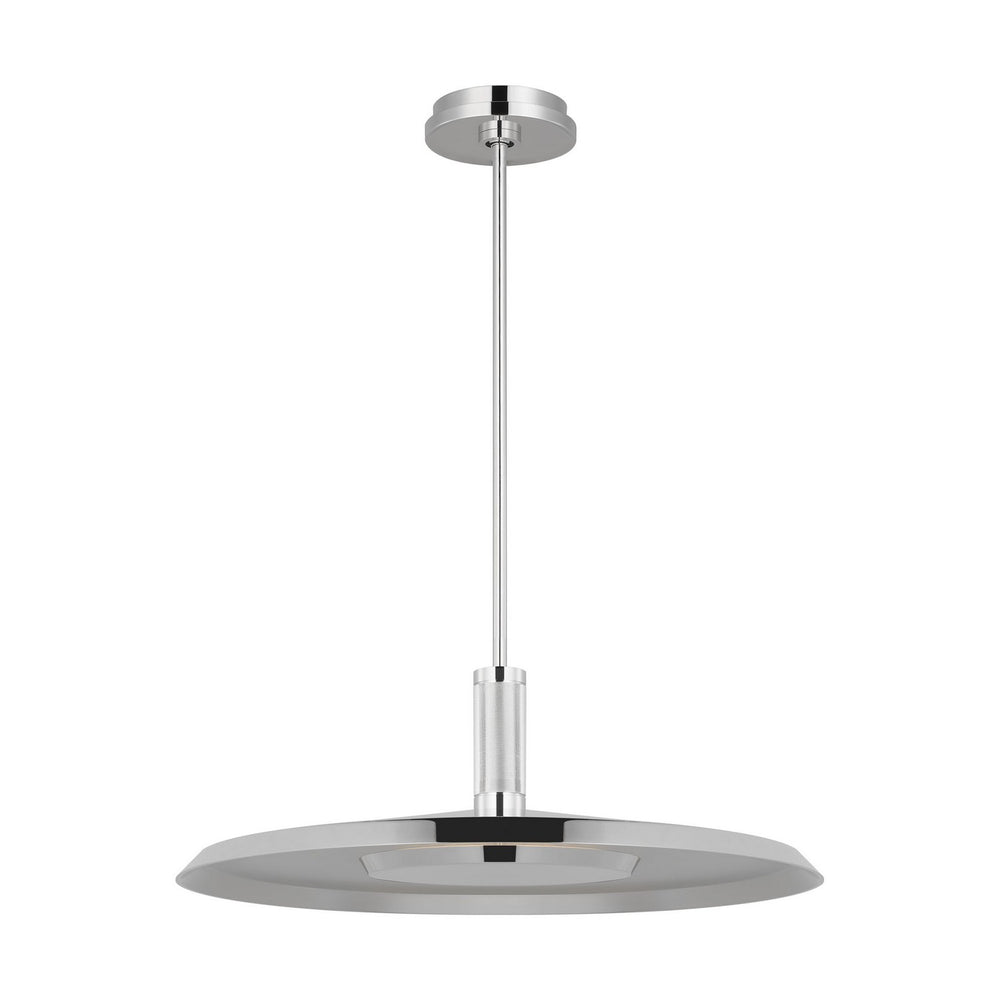 Visual Comfort Modern - LED Pendant - Saucer - Polished Nickel- Union Lighting Luminaires Decor
