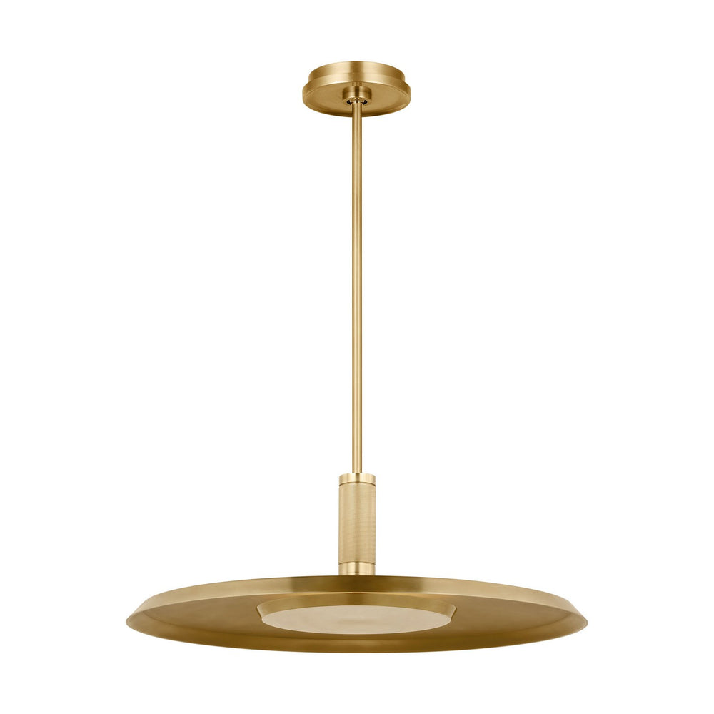 Visual Comfort Modern - LED Pendant - Saucer - Natural Brass- Union Lighting Luminaires Decor