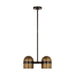 Visual Comfort Modern - LED Pendant - Octavia - Blackened Bronze/Bright Worn Brass- Union Lighting Luminaires Decor