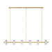 Visual Comfort Modern - LED Linear Chandelier - Laurel - Natural Brass- Union Lighting Luminaires Decor