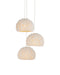 Currey and Company - Three Light Pendant - Virtu Collection - Natural- Union Lighting Luminaires Decor