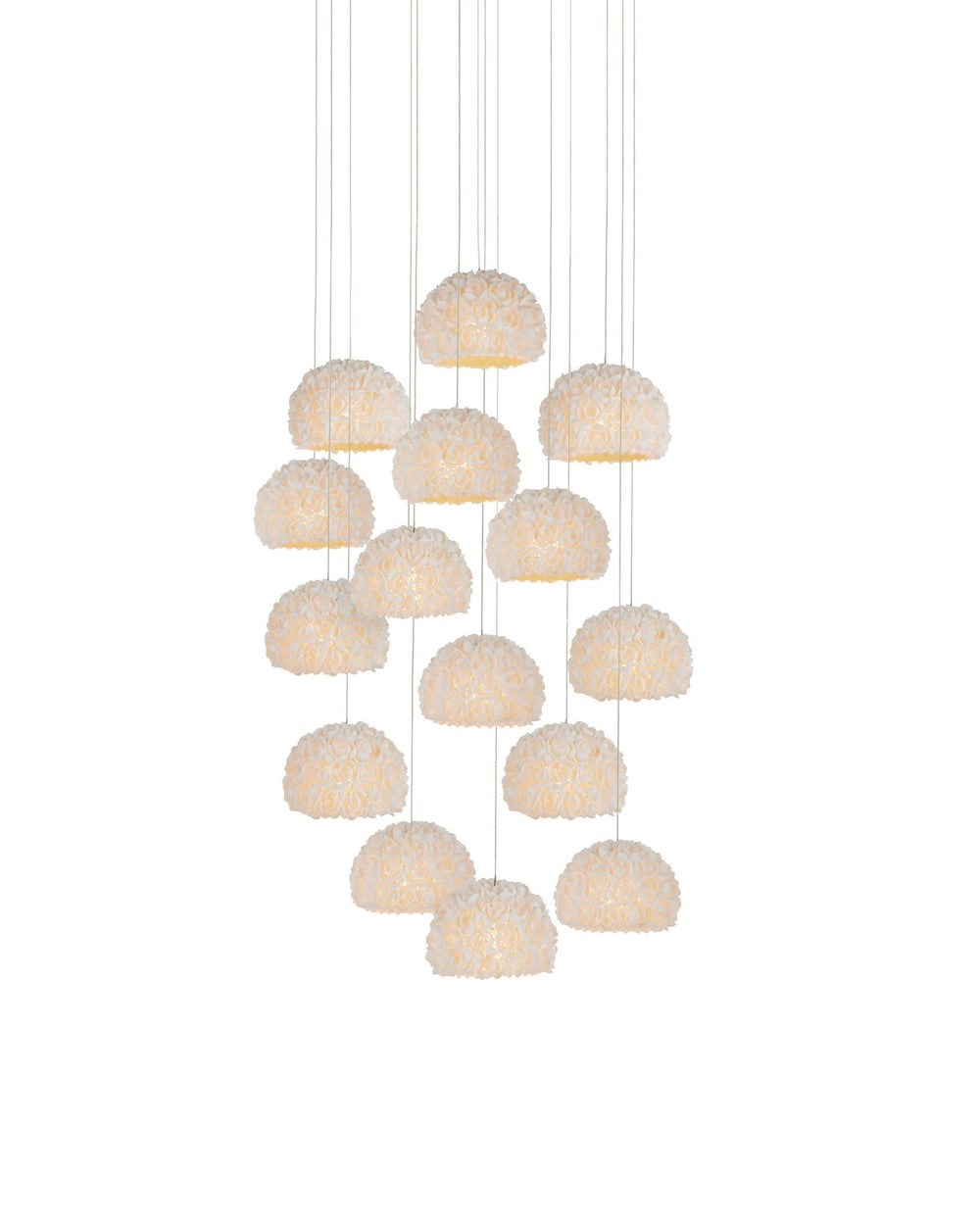 Currey and Company - 15 Light Pendant - Virtu Collection - Natural- Union Lighting Luminaires Decor