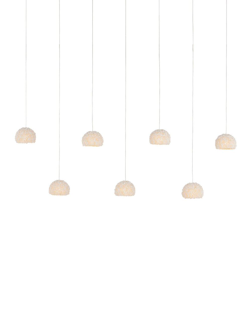 Currey and Company - Seven Light Pendant - Virtu - Natural/Silver- Union Lighting Luminaires Decor