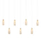 Currey and Company - Seven Light Pendant - Parish Collection - White/Antique Brass- Union Lighting Luminaires Decor