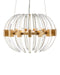Currey and Company - Three Light Chandelier - Coquette - Clear/Antique Brass- Union Lighting Luminaires Decor
