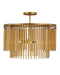 Currey and Company - Three Light Semi-Flush Mount - Mantra - Gold Leaf- Union Lighting Luminaires Decor