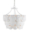 Currey and Company - Three Light Chandelier - Tulum Collection - Sugar White/White- Union Lighting Luminaires Decor