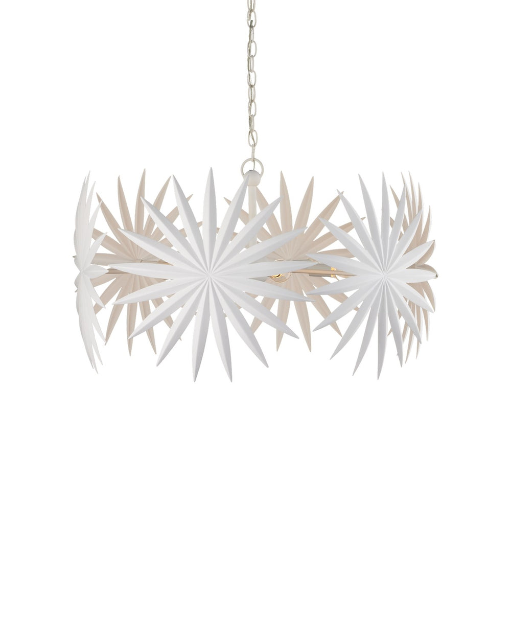 Currey and Company - Six Light Chandelier - Gesso White- Union Lighting Luminaires Decor