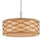 Currey and Company - Three Light Pendant - Partita - Natural/Saddle Tan- Union Lighting Luminaires Decor