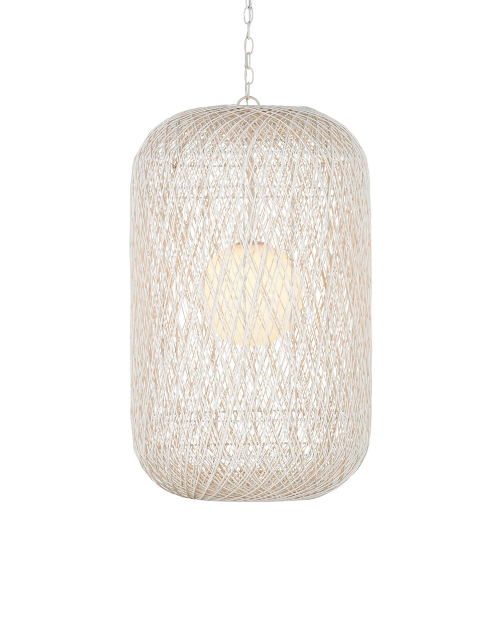 Currey and Company - One Light Pendant - Cocoon Large Pendant - Cream/Vanilla/White- Union Lighting Luminaires Decor