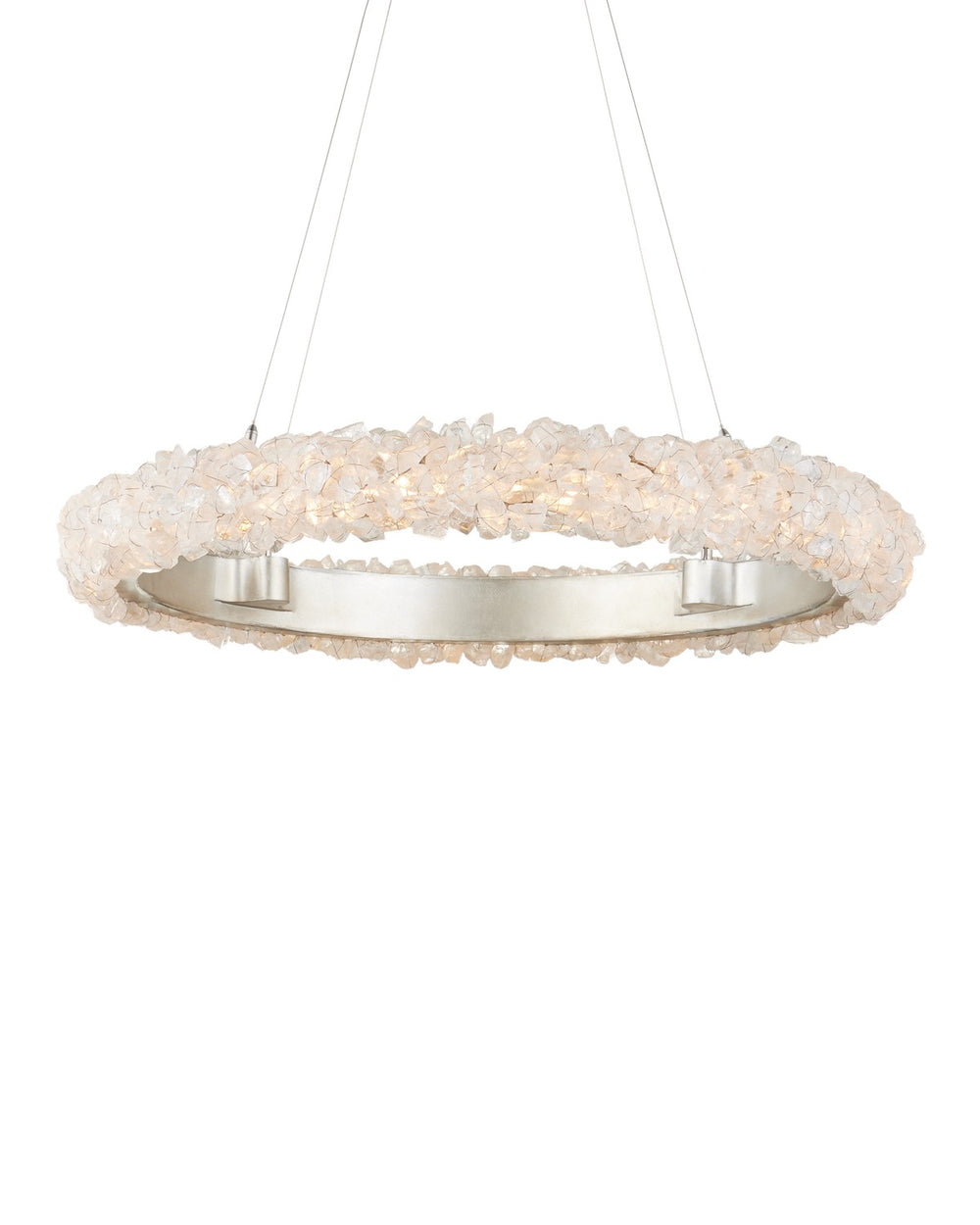 Currey and Company - One Light Chandelier - Iconoclast - Natural/Contemporary Silver Leaf/Contemporary Silver- Union Lighting Luminaires Decor